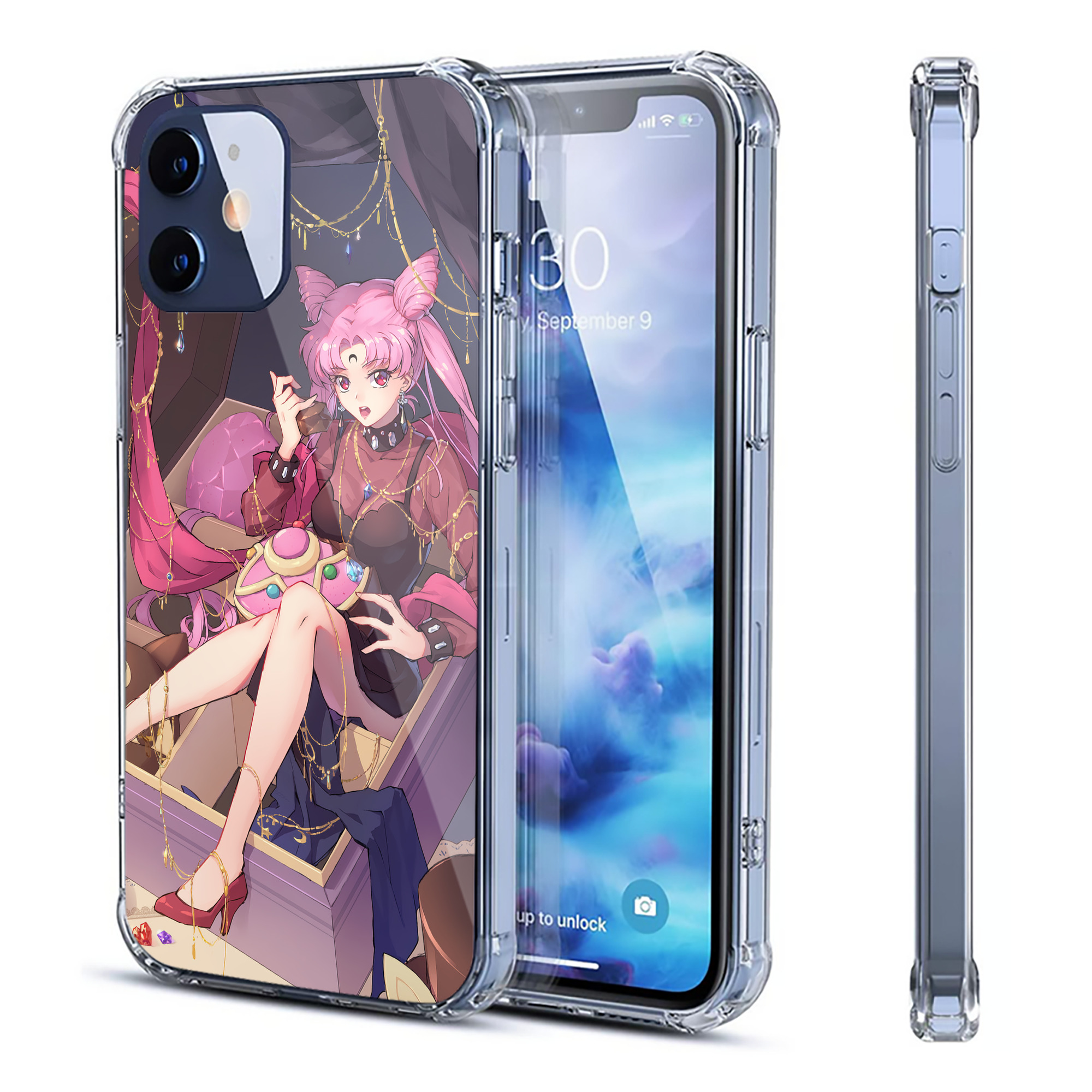 （画像用） 美少女戦士セーラームーン Sailor Moon 【iPhone 12シリーズ対応】透明スマホケース（クリアソフトケース）